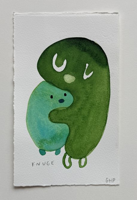 Hovedbilde Knuge - original akvarell