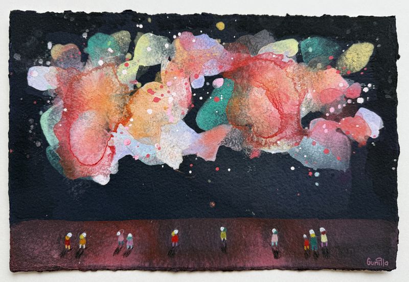 What a spectacle - Original akvarell