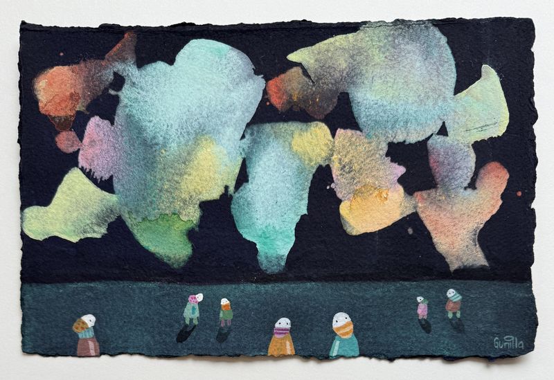 Et mektig skue - Original akvarell